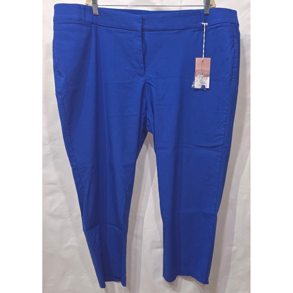 Lane Bryant The Allie Ankle Pants Royal Blue Stretch Dress Pants Plus Size 28R